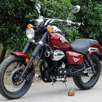 New 250cc- DongFang DF250RTR - Retro Style Motorcycle - Free Shipping scooters Wholesale ATV burgundy 