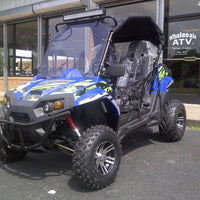 New 150cc - Trailmaster Challenger 150X - Deluxe Youth UTV - CA Carb Approved - Free Shipping utvs Wholesale ATV Blue 