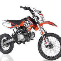 New Adult Size - Apollo DBX19 - 125cc Dirt Bike w/Headlight - Free Shipping dirt bike Wholesale ATV Orange 