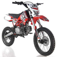 New Adult Size - Apollo DBX19 - 125cc Dirt Bike w/Headlight - Free Shipping dirt bike Wholesale ATV red 