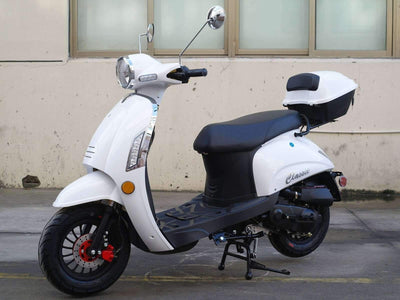 New 49cc - Dongfang Classic 50 - Retro Style Scooter - Free Shipping scooters Wholesale ATV White 