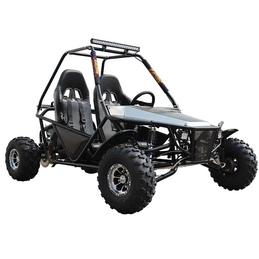New Kandi 200GKM-2A - 200cc Fully Auto Youth/Adult Go Kart w/LED Light Bar & Alloy Wheels