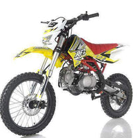 New Adult Size - Apollo DBX19 - 125cc Dirt Bike w/Headlight - Free Shipping dirt bike Wholesale ATV Yellow 